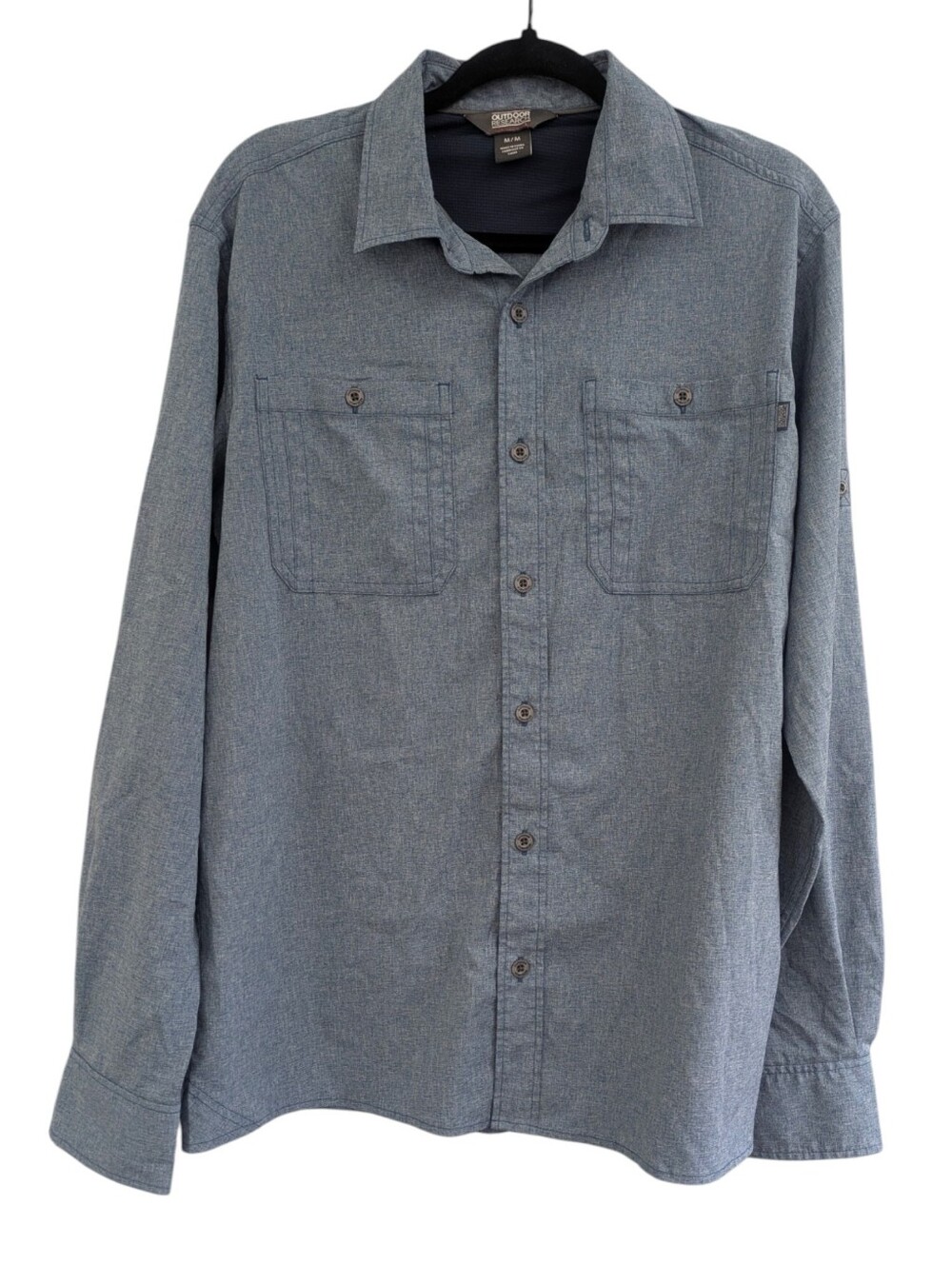 Outdoor Research Blue Wayward Long Sleeve Button Shirt